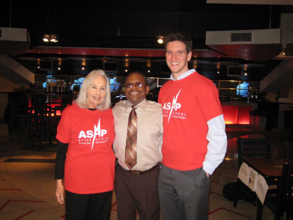 Executive Director Justin Ennis with founder Marciene Mattleman and Mr. Gil